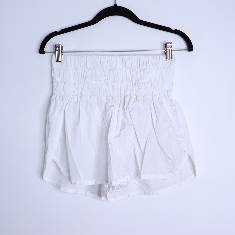 FP MOVEMENT The Way Home Shorts White Lined Running Active Women's M - Picture 2 of 12